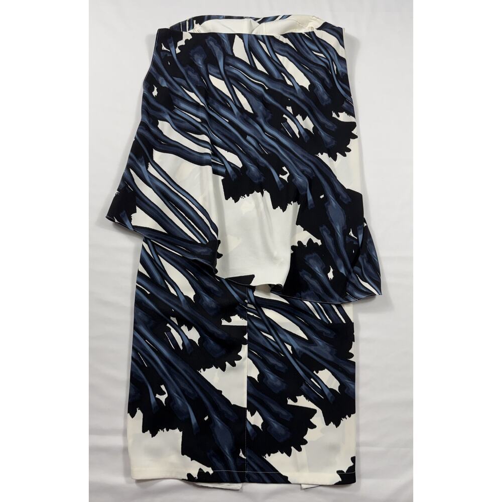 NWT Halston Heritage set of Strapless Top & pencil skirt white and  blue - Picture 13 of 16